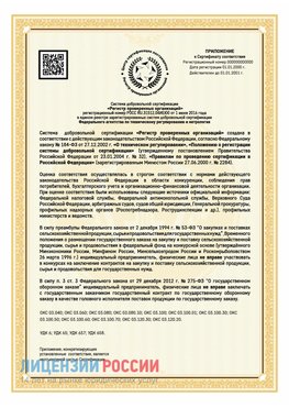 Приложение к сертификату для ИП Тверь Сертификат СТО 03.080.02033720.1-2020
